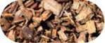 a pile of wood chip mulch.